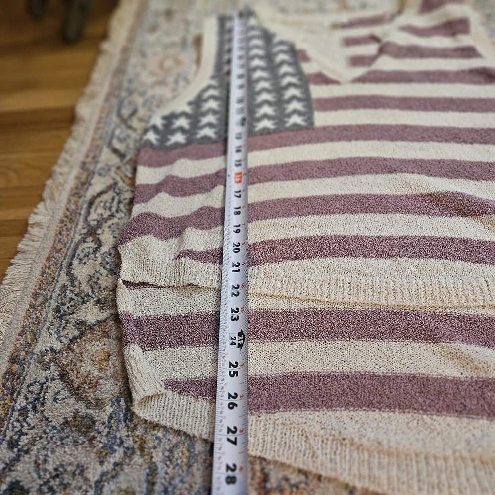 POL Patriotic Americana Lightweight Knit Flag Sweater Med - Picture 9 of 11